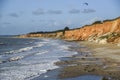Beautiful seascape, coast of France on the ocean in Penestin Royalty Free Stock Photo