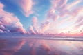 Beautiful seascape. Colorful sunset over the sea, AI Generated Royalty Free Stock Photo