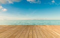 Beautiful seascape with empty wooden pier
