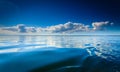 Beautiful seascape evening sea horizon and sky.