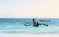 Beautiful seascape with fishing boats, Zanzibar