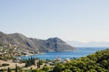 Beautiful seascape on the island of Salamis, Greece, Mediterranean sea.