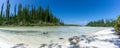 Beautiful seascape of natural swimming pool of Oro Bay, Isle of Pines, New Caledonia Royalty Free Stock Photo