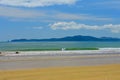 Seashores of New Zealand; beautiful seascape and bright blue ocean