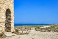 Beautiful seascape with old windmill