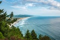 Oregon West coast, United States top view. Ocean landscape at Neahkahnie South viewpoint Natural Area Pacific Northwest Royalty Free Stock Photo