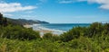 Oregon West coast, United States top view. Ocean landscape at Neahkahnie South viewpoint Natural Area Pacific Northwest Royalty Free Stock Photo