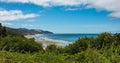 Oregon West coast, United States top view. Ocean landscape at Neahkahnie South viewpoint Natural Area Pacific Northwest Royalty Free Stock Photo