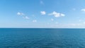 Beautiful seascape panorama. Blue skies with horizon over sea Royalty Free Stock Photo