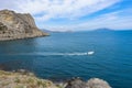 Beautiful seascape, panorama of cape Kapchik to the Galitsin Trail. Russia.