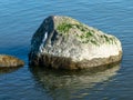 Beautiful seascape with stones, calm autumn day