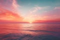 Beautiful seascape. Sunset over the sea. Nature composition, AI Generated