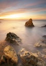 Beautiful seascape. Sunset on the sea Royalty Free Stock Photo