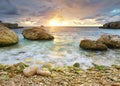 Beautiful seascape. Sunset on the sea Royalty Free Stock Photo