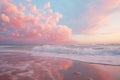 Beautiful seascape at sunset time. Colorful clouds over the sea, AI Generated Royalty Free Stock Photo