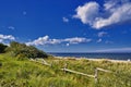 Beautiful seascape with water at sunset on Baltic sea coast in Boltenhagen Royalty Free Stock Photo