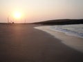 Beautiful seashore during sunrise at Diu Royalty Free Stock Photo