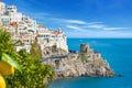 Beautiful seaside city Amalfi in province of Salerno, Campania, Italy