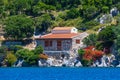 Beautiful seaside houses at Peristera island, located near Alonissos, Greece