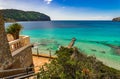 Sea view at bay of Camp de Mar on Mallorca, Spain Royalty Free Stock Photo