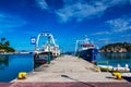 The beautiful seaside town of Patitiri, in Alonissos island, Greece