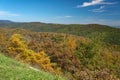 Beautiful Seasonal View of the Blue Ridge Mountains and Shenandoah Valley of Virginia, USA Royalty Free Stock Photo