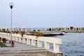 Promenade along the sea coast situated in Mangalia, Romania