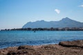 View from port de pollenÃÂ§a mallorca. Beach in Mallorca Royalty Free Stock Photo
