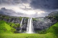 The beautiful Seljalandsfoss waterfall in Iceland Royalty Free Stock Photo