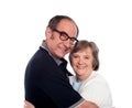 Beautiful senior love couple hugging Royalty Free Stock Photo