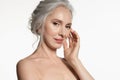 Beautiful senior woman with perfect aged skin Royalty Free Stock Photo