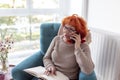 Senior woman having a phone call Royalty Free Stock Photo