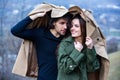 Beautiful sensual portrait of young stylish couple in love Royalty Free Stock Photo