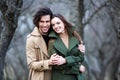 Beautiful sensual portrait of young stylish couple in love Royalty Free Stock Photo