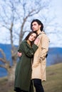 Beautiful sensual portrait of young stylish couple in love Royalty Free Stock Photo