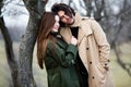 Beautiful sensual portrait of young stylish couple in love Royalty Free Stock Photo