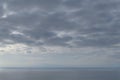 Beautiful serene overcast and tranquil sea and sky background.
