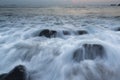 Beautiful serene sunrise in Al Aqqa beach, Fujairah