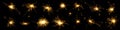 Beautiful Set of Burning sparkler isolated on black background Royalty Free Stock Photo