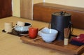 A traditional Japanese matcha tea set Royalty Free Stock Photo