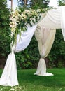 Beautiful setting for outdoors wedding ceremony