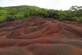 Beautiful seven colored earth Chamarel Mauritius. Royalty Free Stock Photo