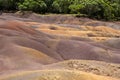 The beautiful Seven Colored Earth (Terres des Sept Couleurs), Chamarel, Island Mauritius, Indian Ocean, Africa