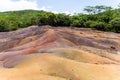 The beautiful Seven Colored Earth (Terres des Sept Couleurs), Chamarel, Island Mauritius, Indian Ocean, Africa Royalty Free Stock Photo