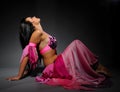 Beautiful dancer woman in bellydance costume Royalty Free Stock Photo