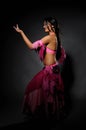 Beautiful dancer woman in bellydance costume