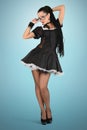 Beautiful french maid with glasses