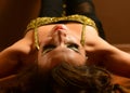 Beautiful woman belly dancer Royalty Free Stock Photo