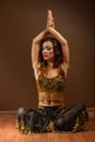 Beautiful woman belly dancer Royalty Free Stock Photo