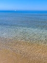 Beautiful shades of blue, cyan, turquoise, aquamarine in the Mediterranean Sea.